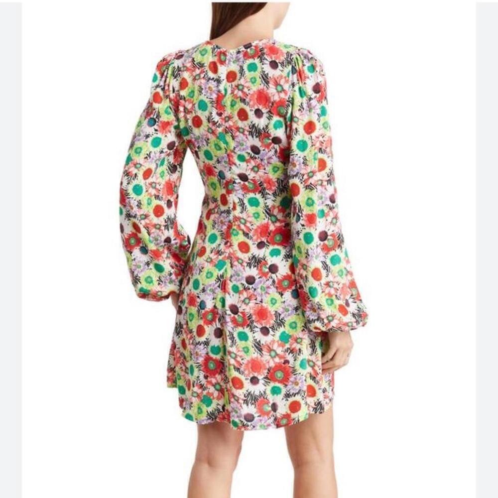 NWT AFRM Caprice Long Sleeve Mini Dress in Summer Daisy Bouquet Women’s size XS - Picture 13 of 13